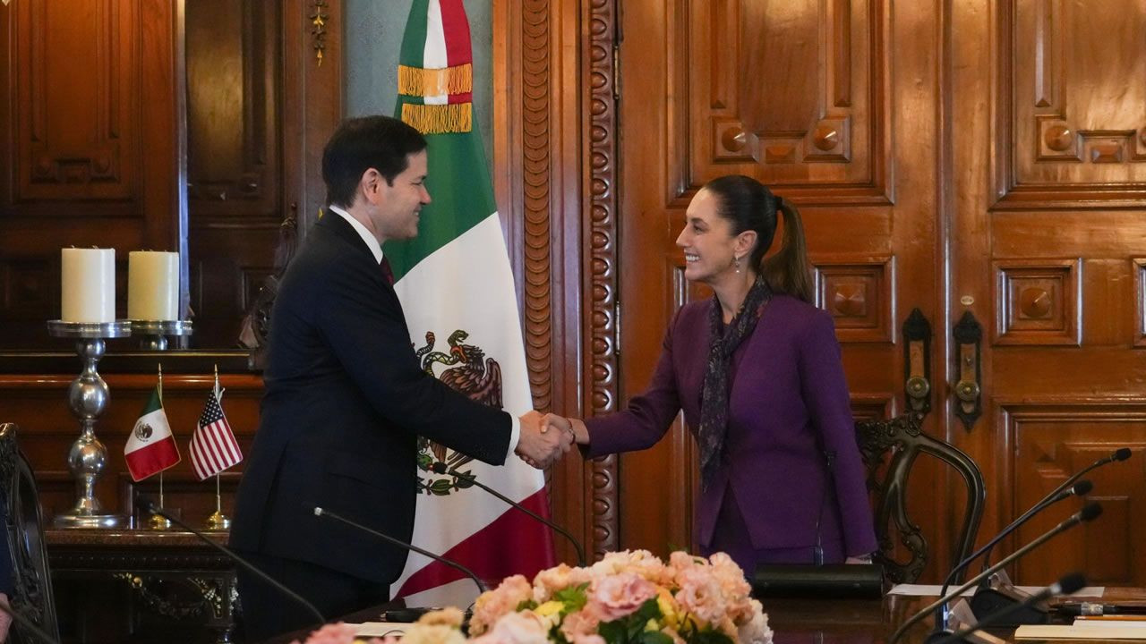Claudia Sheinbaum Pardo, Presidenta Constitucional de los Estados Unidos Mexicanos, Marco Rubio, Secretario de Estado de los Estados Unidos